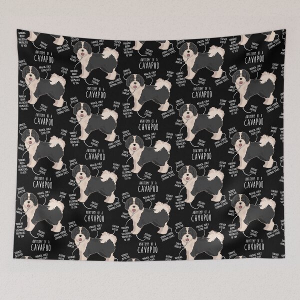 Item preview, Parti Cavapoo Dog Anatomy designed and sold by ElectricRevival.