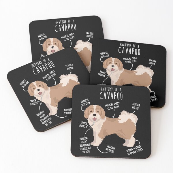 Item preview, Parti Cavapoo Dog Anatomy   designed and sold by ElectricRevival.