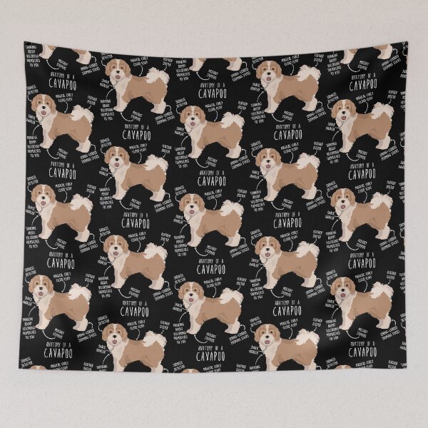 Item preview, Parti Cavapoo Dog Anatomy   designed and sold by ElectricRevival.