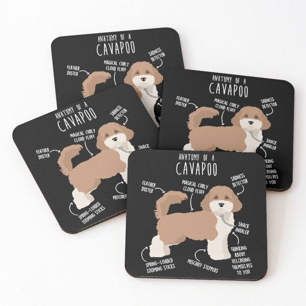 Item preview, Parti Cavapoo Dog Anatomy designed and sold by ElectricRevival.