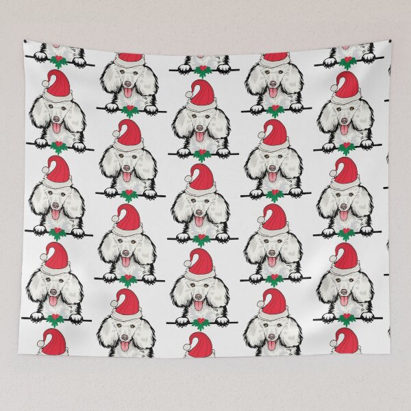 Item preview, poodle dog christmas designed and sold by ElectricRevival.
