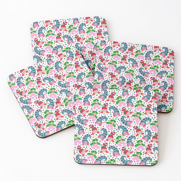 Item preview, Giggling girls, snowflakes dance, cuteness in winter red and green palate designed and sold by Kaushlydraw.
