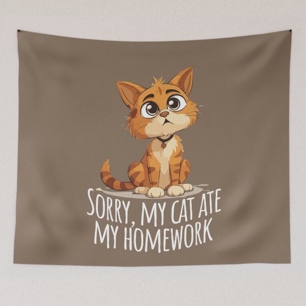 Item preview, Innocent Excuse - Cat Ate My Homework Graphic designed and sold by Sir Meow Meow.