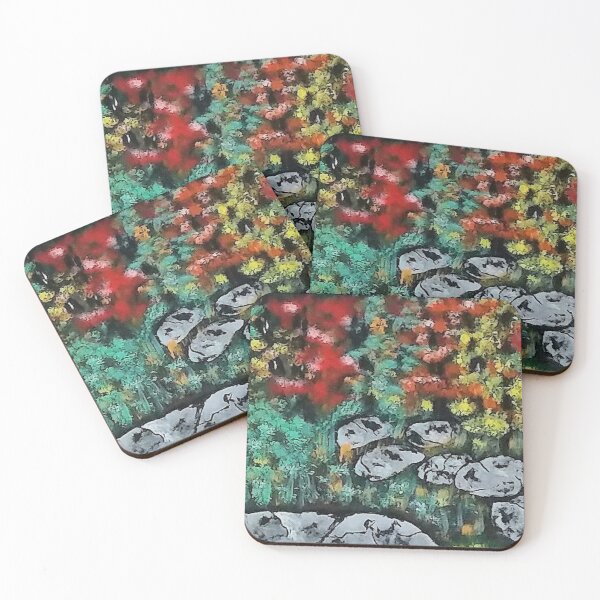 Item preview, autumn landscape forest rocks designed and sold by janjacbu.