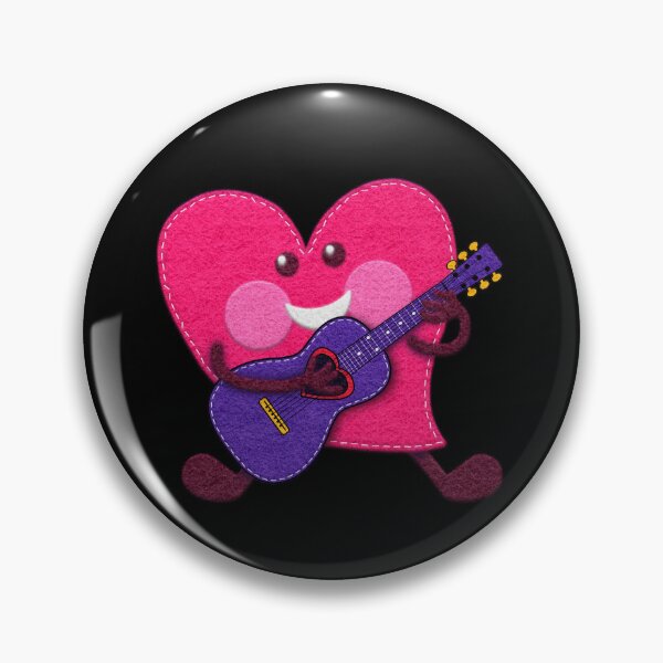 Item preview, Heart Guy Playing His Purple Guitar Cute Characters by Cherie(c)2023 designed and sold by CheriesArt.