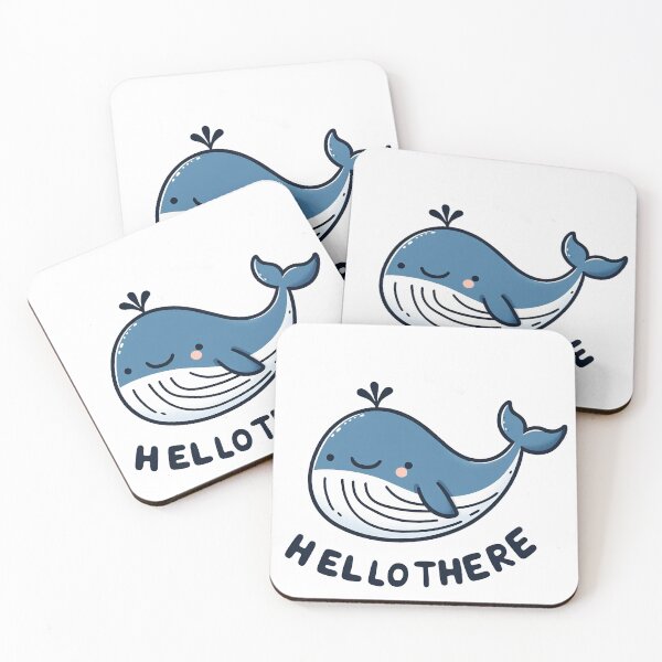 Item preview, Whale Hello There - Charming Oceanic Greeting designed and sold by YoBoiRedgie.