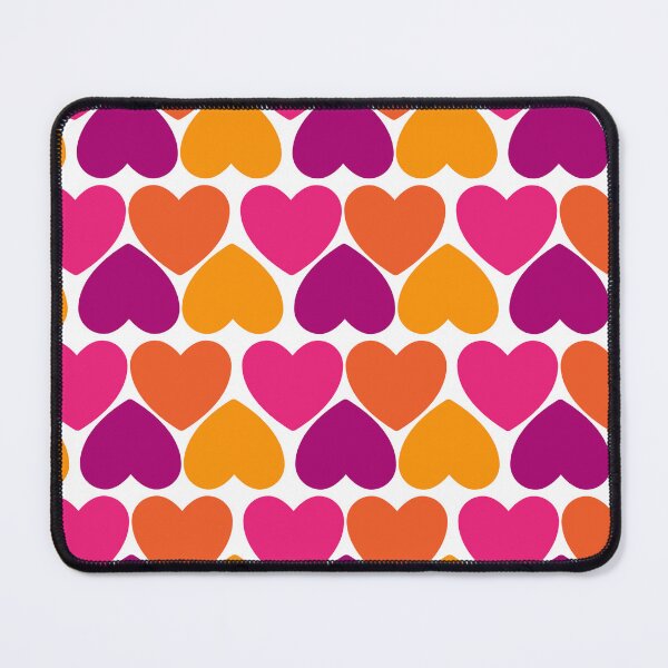 Item preview, Orange and pink heart pattern designed and sold by bylafee.