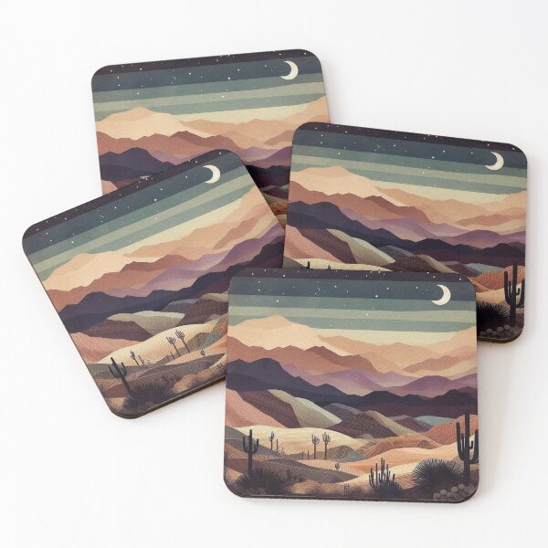 Item preview, Rolling Desert at Night - Geometric Dunes designed and sold by HausKatz.