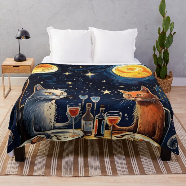 Item preview, Beautiful Night With Moonlight Wines And Food Cutie Silly Minimalist Cats designed and sold by omerfdln34.