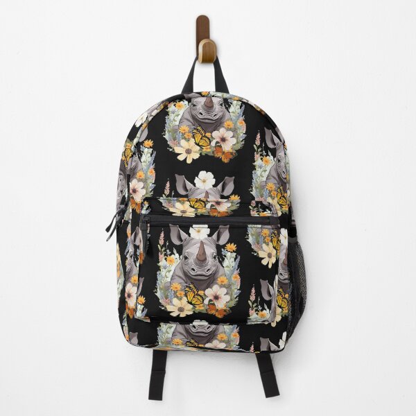 Item preview, Cute Baby Rhino With Flowers Colorful Design designed and sold by EarthArtDesigns.