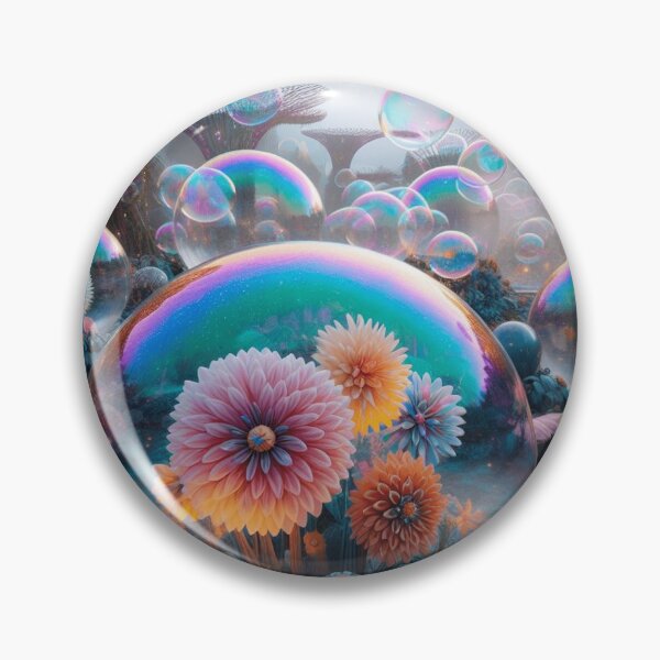 Item preview, Beautiful flowers inside of  bubbles. designed and sold by LindaV44.