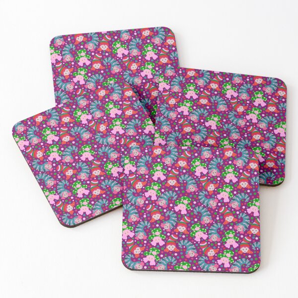 Item preview, Giggling girls, snowflakes dance, cuteness in winter magenta palate designed and sold by Kaushlydraw.