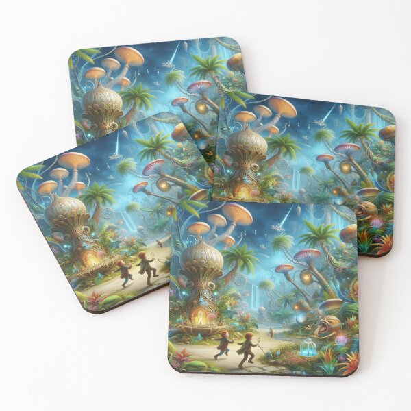 Item preview, Children playing in mystical land. designed and sold by LindaV44.
