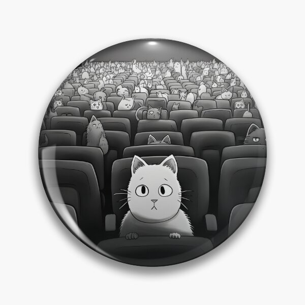 Item preview, Adorable Minimalist Draw Silly Cat in Horror Movie designed and sold by omerfdln34.