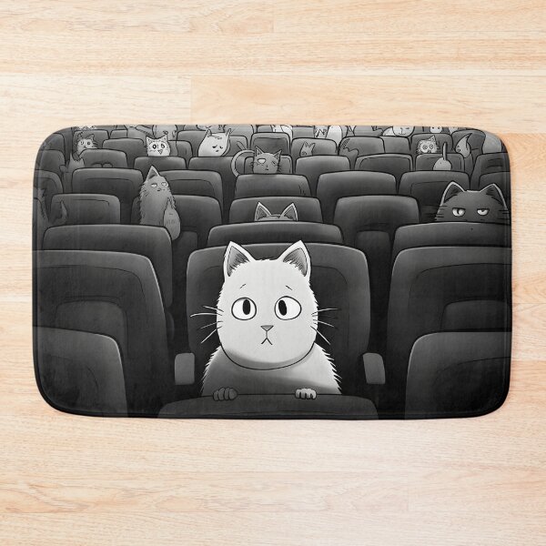 Item preview, Adorable Minimalist Draw Silly Cat in Horror Movie designed and sold by omerfdln34.