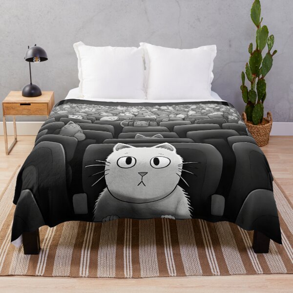 Item preview, Adorable Minimalist Draw Silly Cat in Horror Movie designed and sold by omerfdln34.