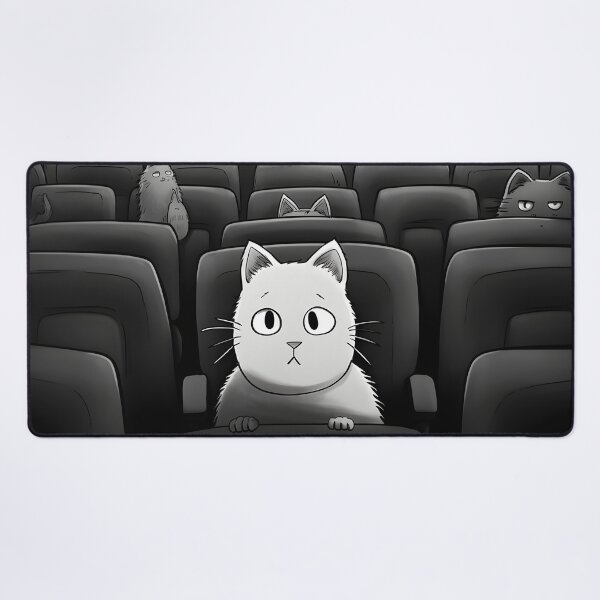Item preview, Adorable Minimalist Draw Silly Cat in Horror Movie designed and sold by omerfdln34.