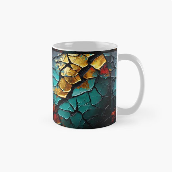 Item preview, Colorful textured cracked abstract print designed and sold by dcrc.