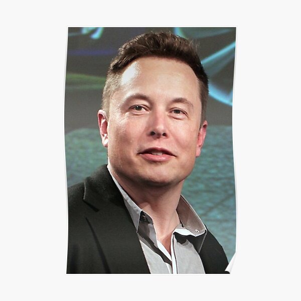 Elon Musk Porträt Poster