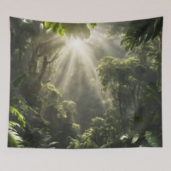 Item preview, Lush Tropical Rainforest with Sun designed and sold by AnimaliaStar.
