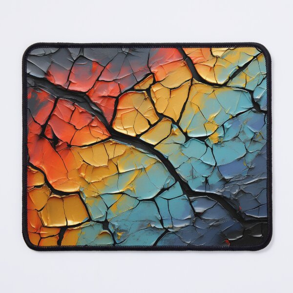 Item preview, Colorful textured cracked abstract print designed and sold by dcrc.