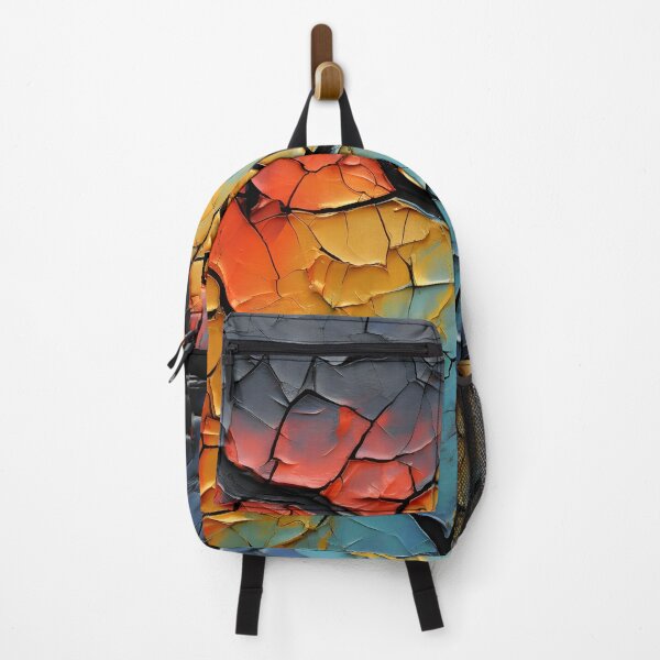 Item preview, Colorful textured cracked abstract print designed and sold by dcrc.