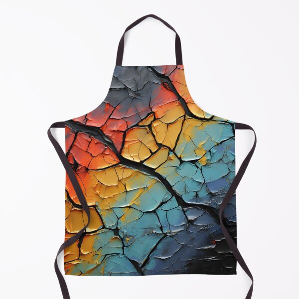 Item preview, Colorful textured cracked abstract print designed and sold by dcrc.