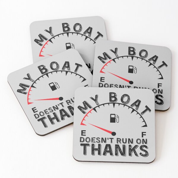 Item preview, My Boat Doesnt Run On Thanks, Funny Captain Gift Idea Sticker designed and sold by Anu  Ram.