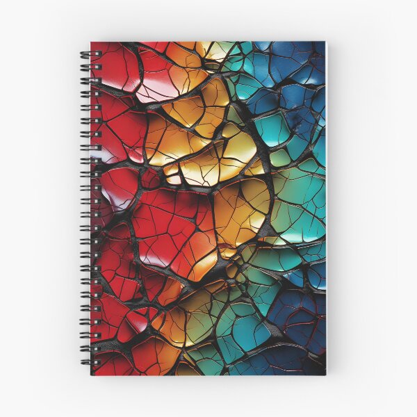 Item preview, colorful textured cracked abstract print designed and sold by dcrc.