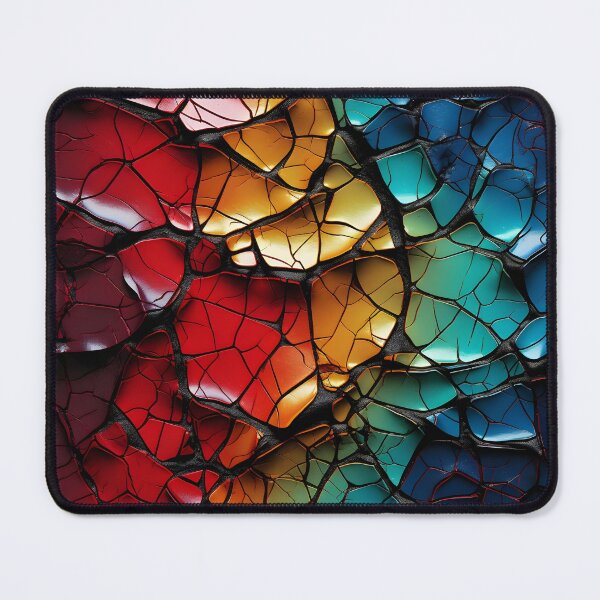 Item preview, colorful textured cracked abstract print designed and sold by dcrc.