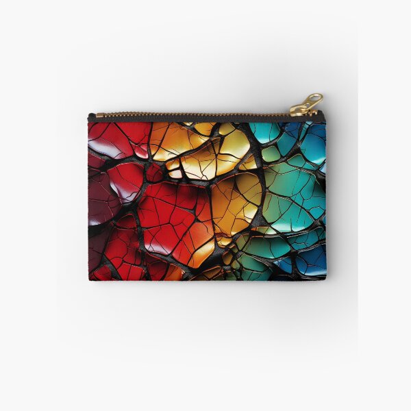 Item preview, colorful textured cracked abstract print designed and sold by dcrc.