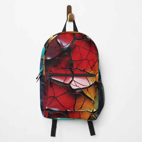 Item preview, colorful textured cracked abstract print designed and sold by dcrc.