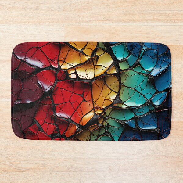 Item preview, colorful textured cracked abstract print designed and sold by dcrc.