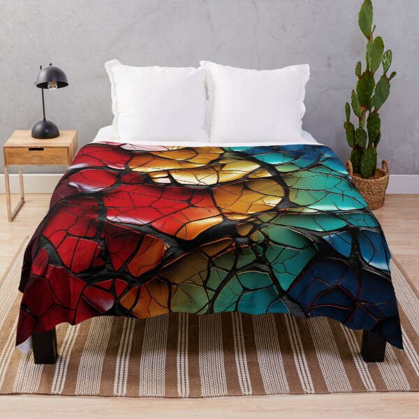 Item preview, colorful textured cracked abstract print designed and sold by dcrc.