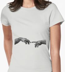 The Creation of Adam - {Connection} Women's Fitted T-Shirt