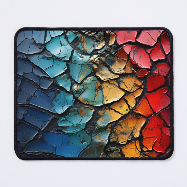 Item preview, colorful textured cracked abstract print designed and sold by dcrc.