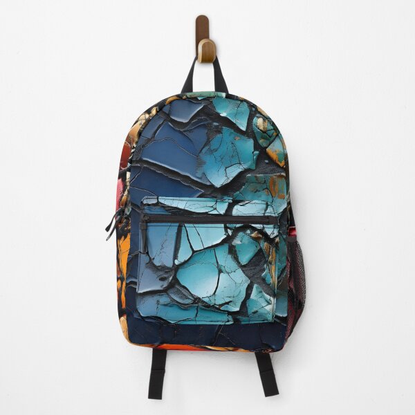 Item preview, colorful textured cracked abstract print designed and sold by dcrc.