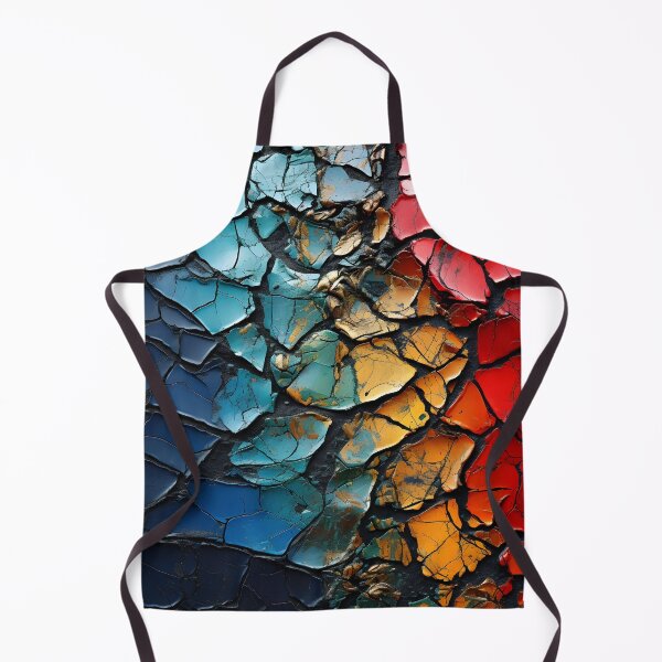 Item preview, colorful textured cracked abstract print designed and sold by dcrc.