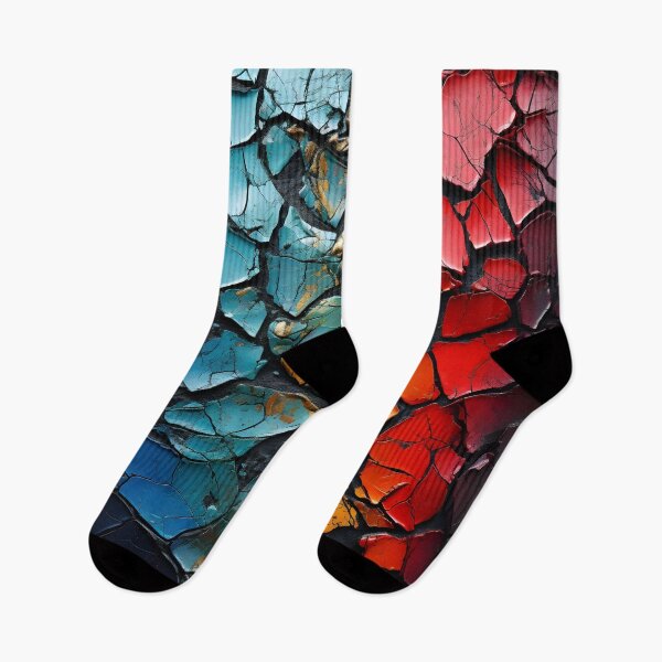 Item preview, colorful textured cracked abstract print designed and sold by dcrc.