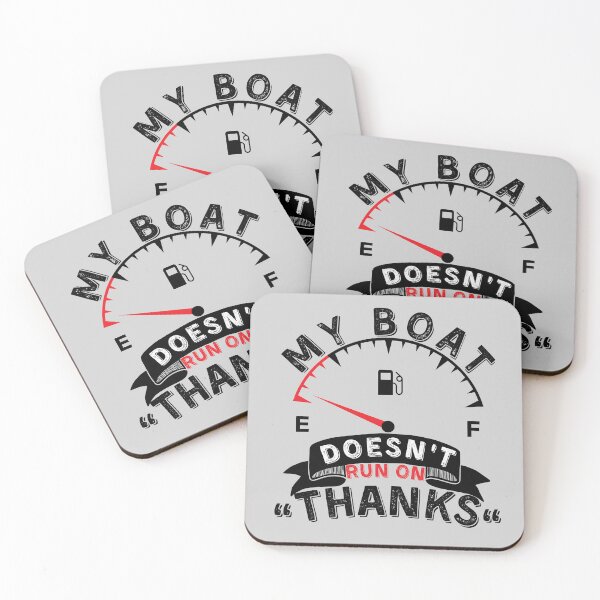 Item preview, My Boat Doesnt Run On Thanks, Funny Captain Gift Idea Sticker designed and sold by Anu  Ram.