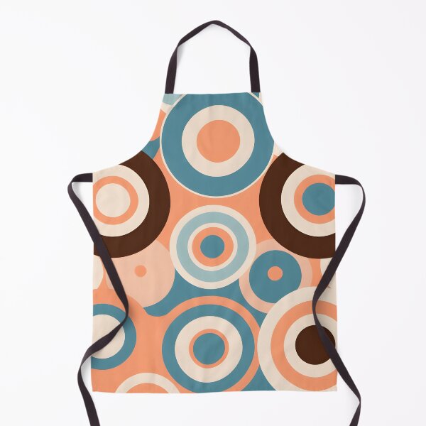 Item preview, Mid Century Modern Geometric Circles Peach, sky blue designed and sold by Prints and Lifestyle.