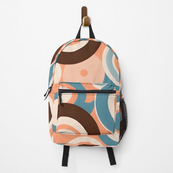 Item preview, Mid Century Modern Geometric Circles  Peach, sky blue designed and sold by Prints and Lifestyle.
