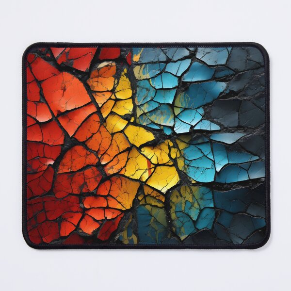 Item preview, colorful textured cracked abstract print designed and sold by dcrc.