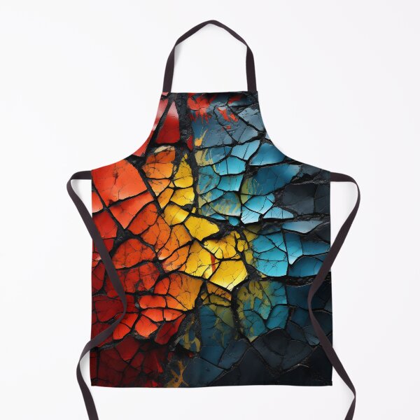 Item preview, colorful textured cracked abstract print designed and sold by dcrc.