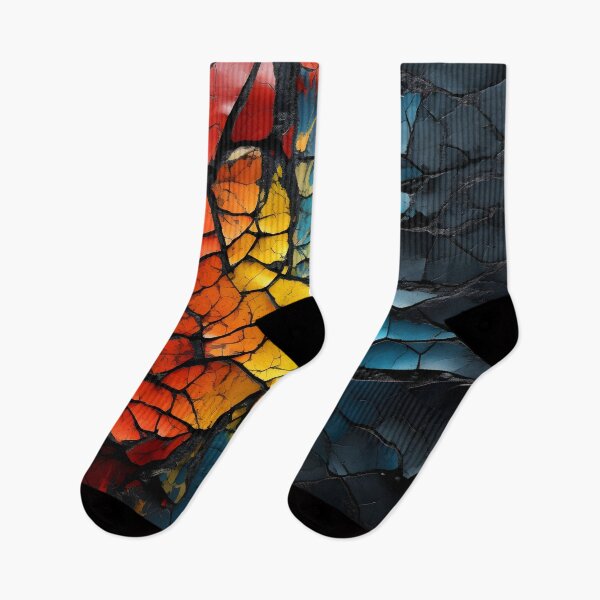 Item preview, colorful textured cracked abstract print designed and sold by dcrc.