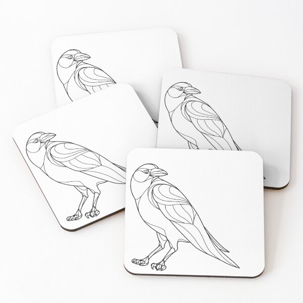 Item preview, Unseen Crow (Lineart, White) designed and sold by CrowUnseen.