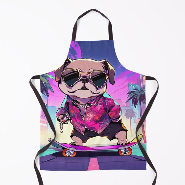 Item preview, Skateboard Pup in the City - Cool Dog with Sunglasses Illustration designed and sold by PaintbrushPlace.
