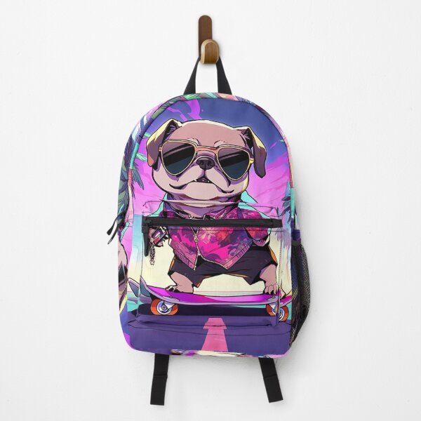 Item preview, Skateboard Pup in the City - Cool Dog with Sunglasses Illustration designed and sold by PaintbrushPlace.