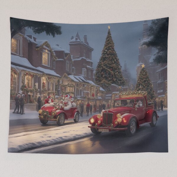 Item preview, Santa's Joyride: A Christmas Carnival on Canvas designed and sold by Best-Art-32.
