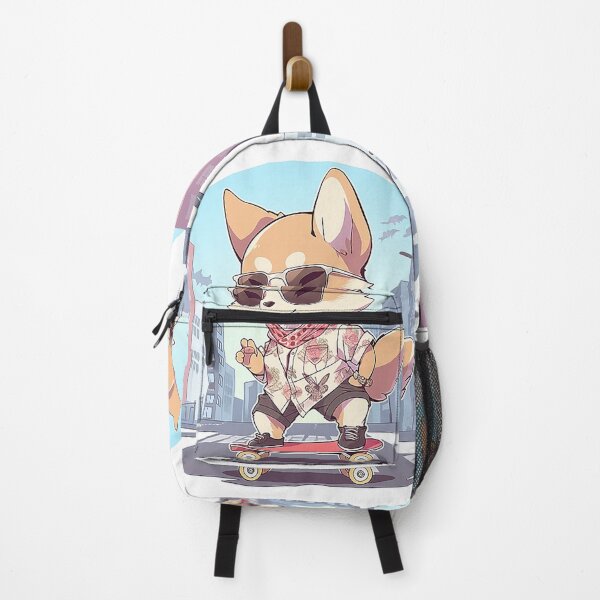 Item preview, City Skater Dog - Trendy Pup with Sunglasses and Skateboard Art designed and sold by PaintbrushPlace.